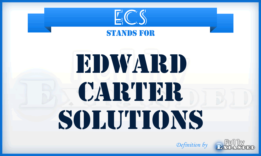 ECS - Edward Carter Solutions
