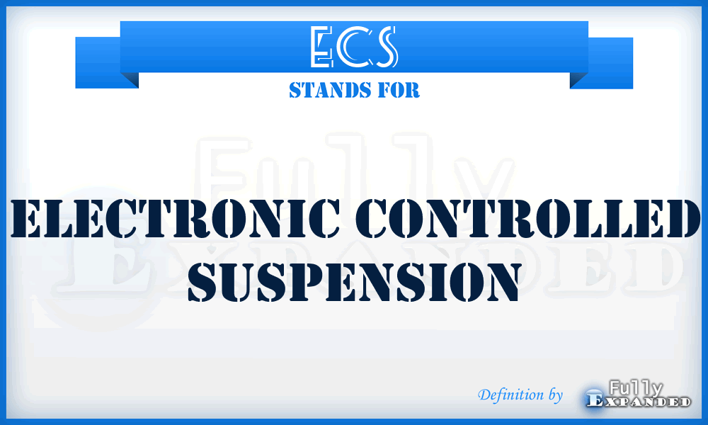 ECS - Electronic Controlled Suspension