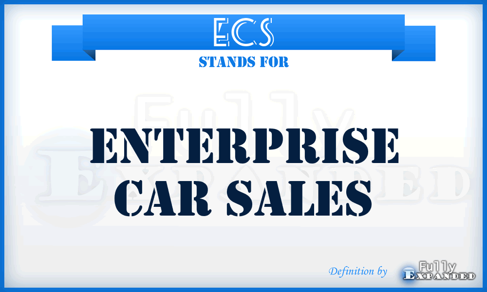 ECS - Enterprise Car Sales