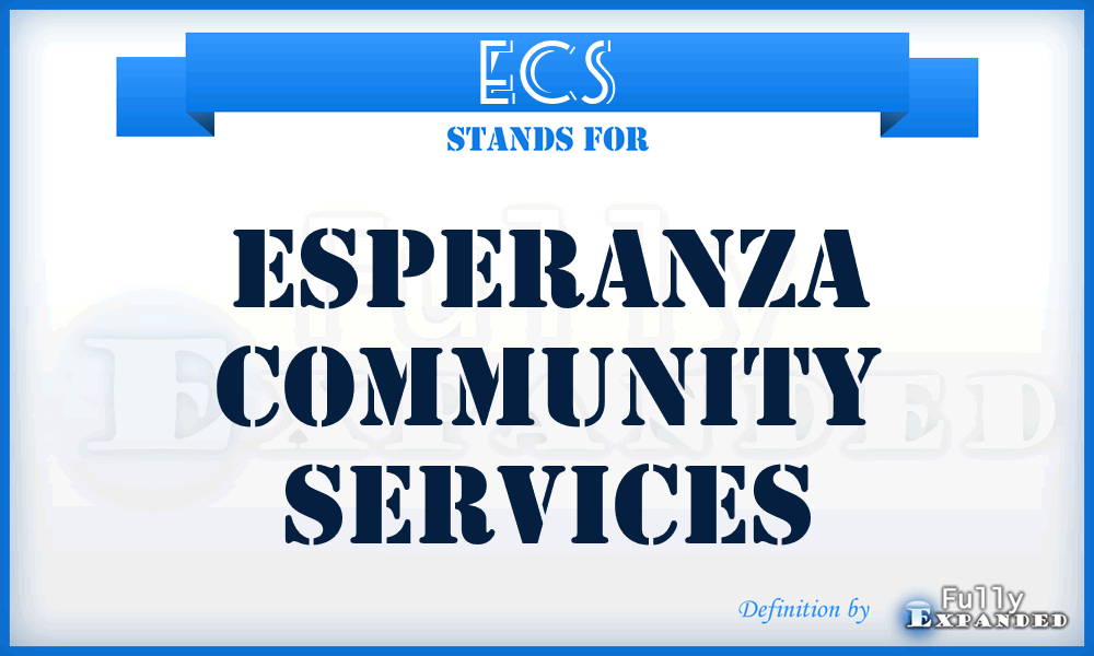 ECS - Esperanza Community Services