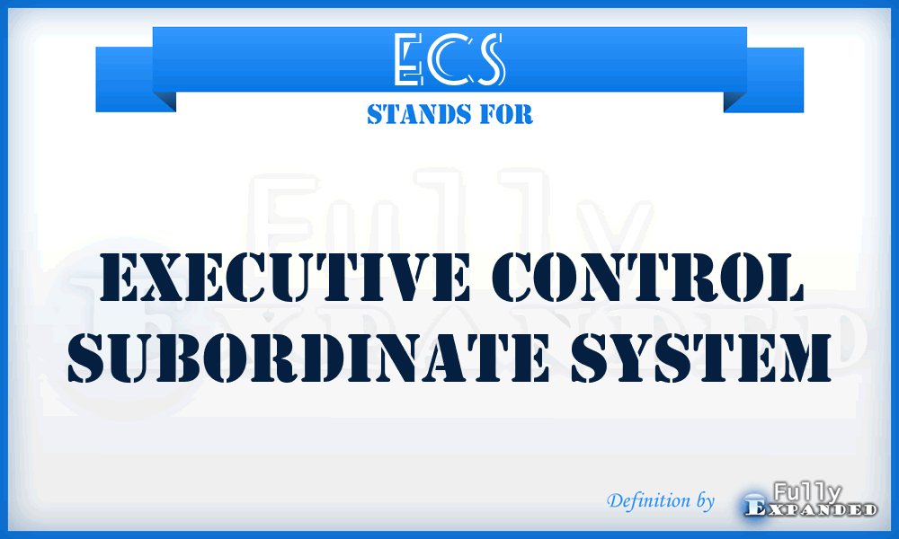 ECS - executive control subordinate system