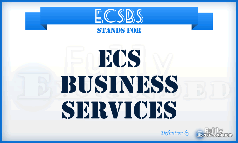 ECSBS - ECS Business Services