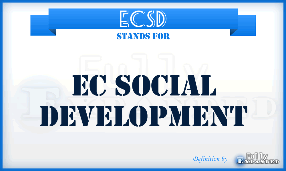 ECSD - EC Social Development