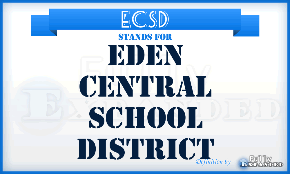 ECSD - Eden Central School District