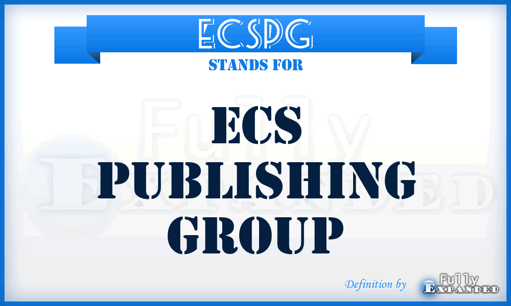 ECSPG - ECS Publishing Group