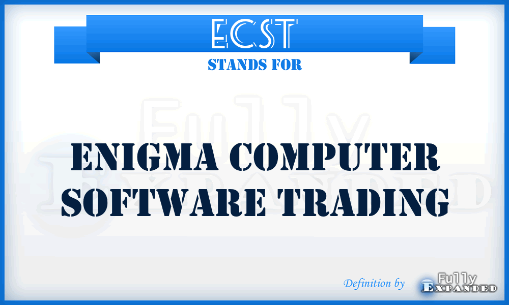 ECST - Enigma Computer Software Trading