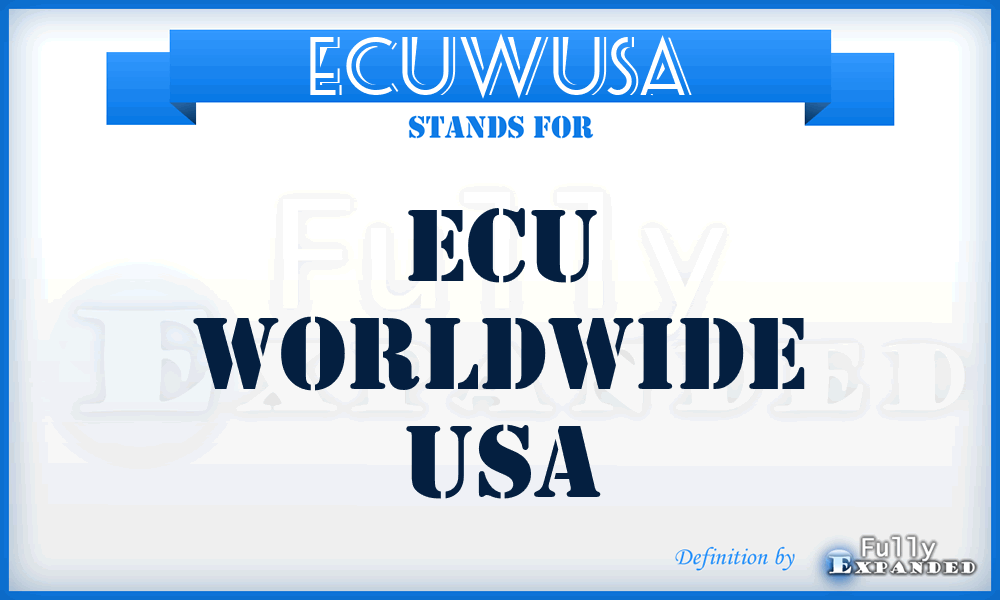 ECUWUSA - ECU Worldwide USA