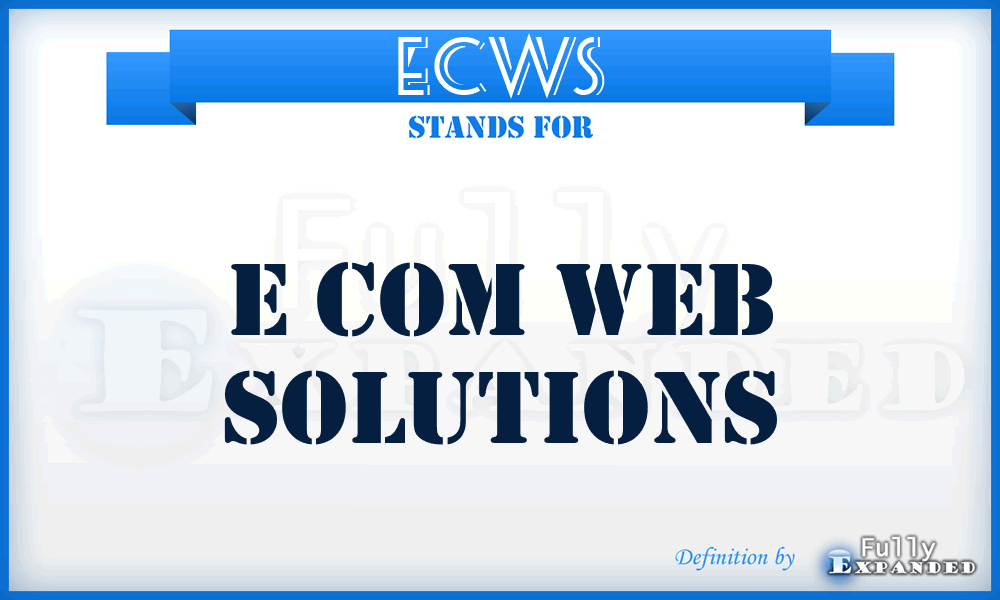 ECWS - E Com Web Solutions