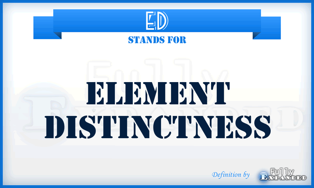 ED - Element Distinctness