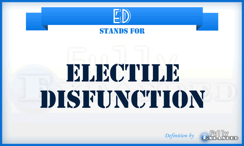 ED - Electile Disfunction