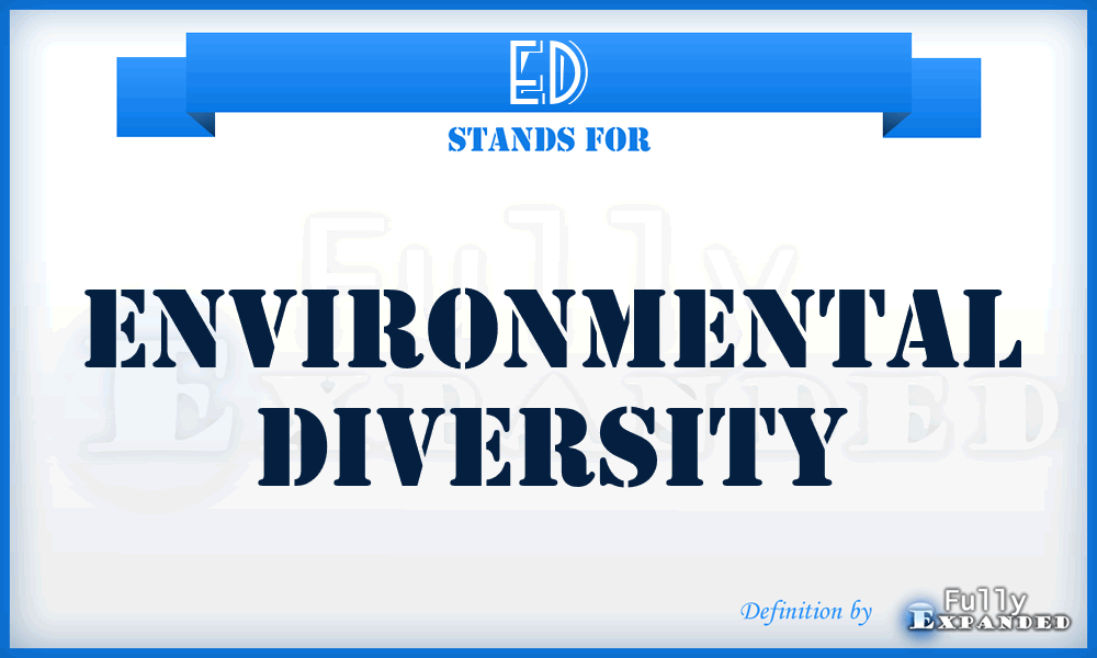 ED - Environmental Diversity