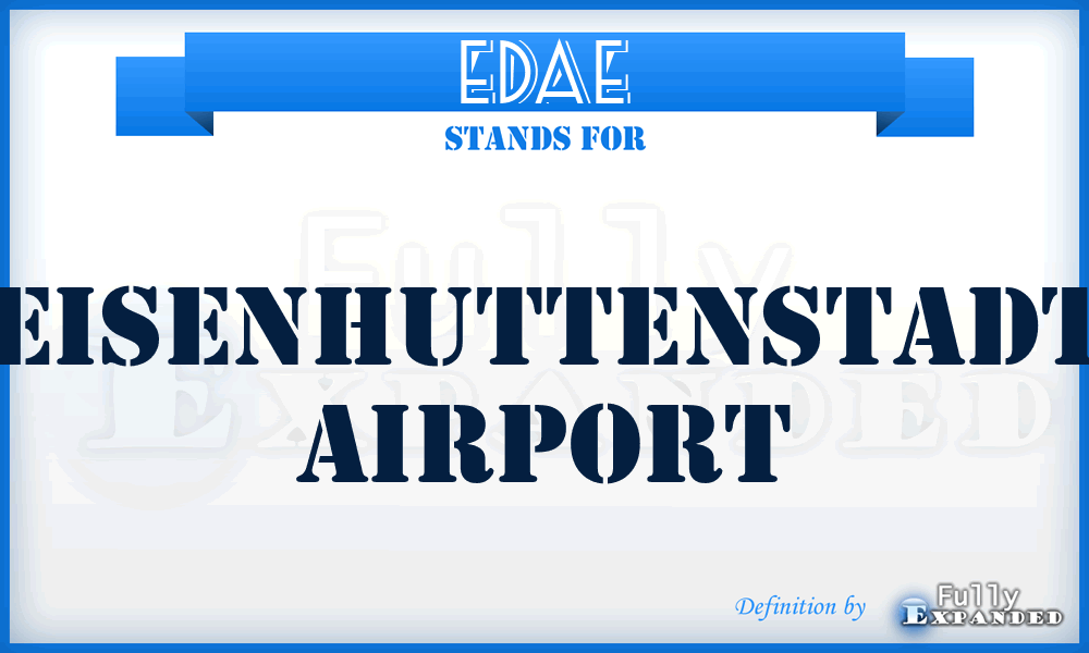 EDAE - Eisenhuttenstadt airport