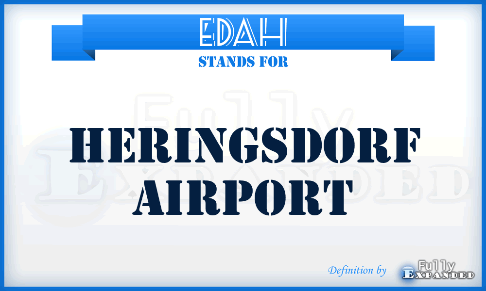 EDAH - Heringsdorf airport