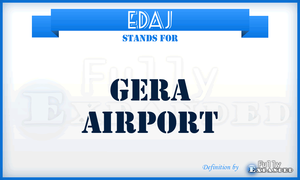 EDAJ - Gera airport