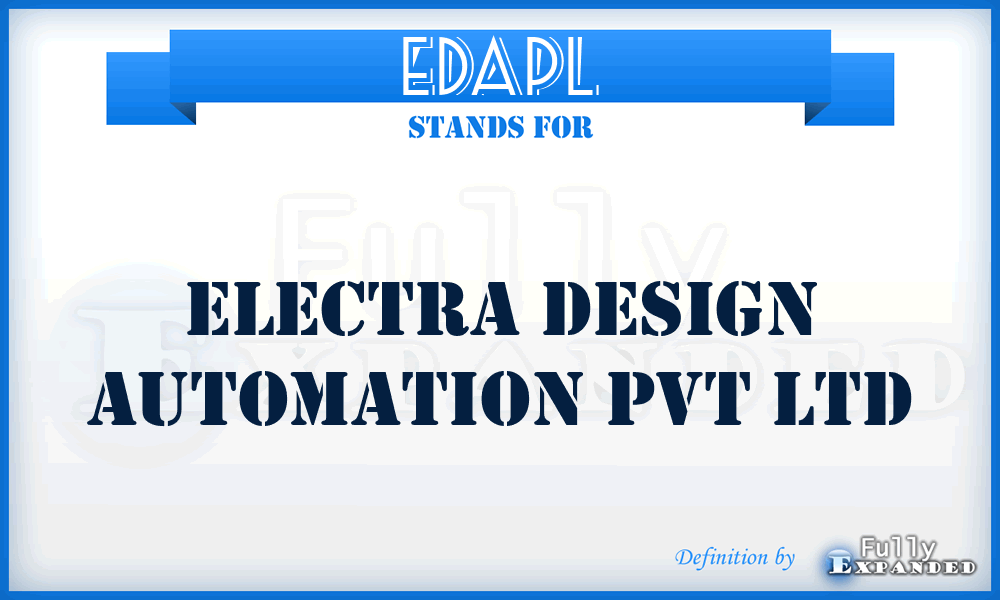 EDAPL - Electra Design Automation Pvt Ltd