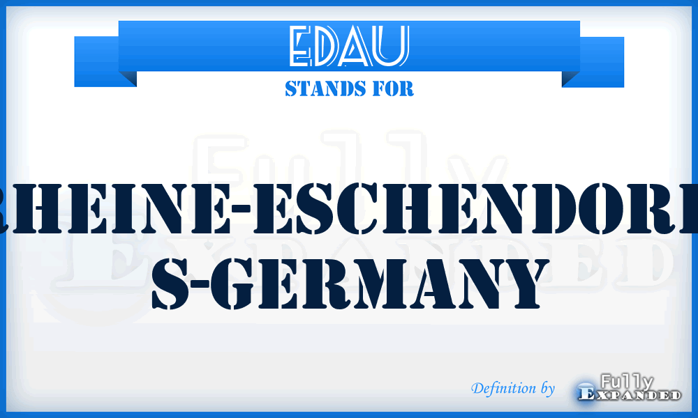 EDAU - Rheine-Eschendorf, S-Germany