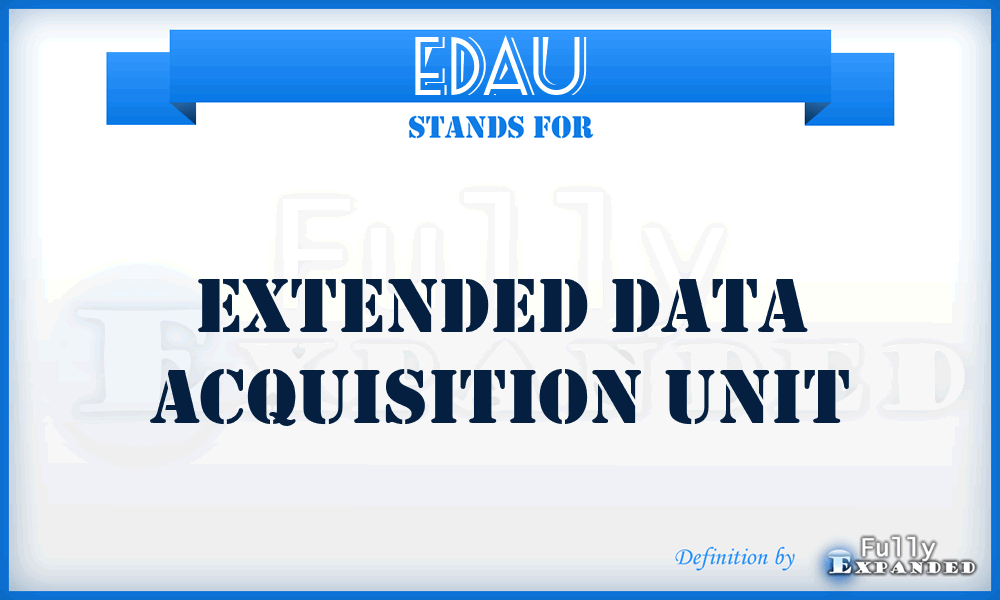 EDAU - extended data acquisition unit