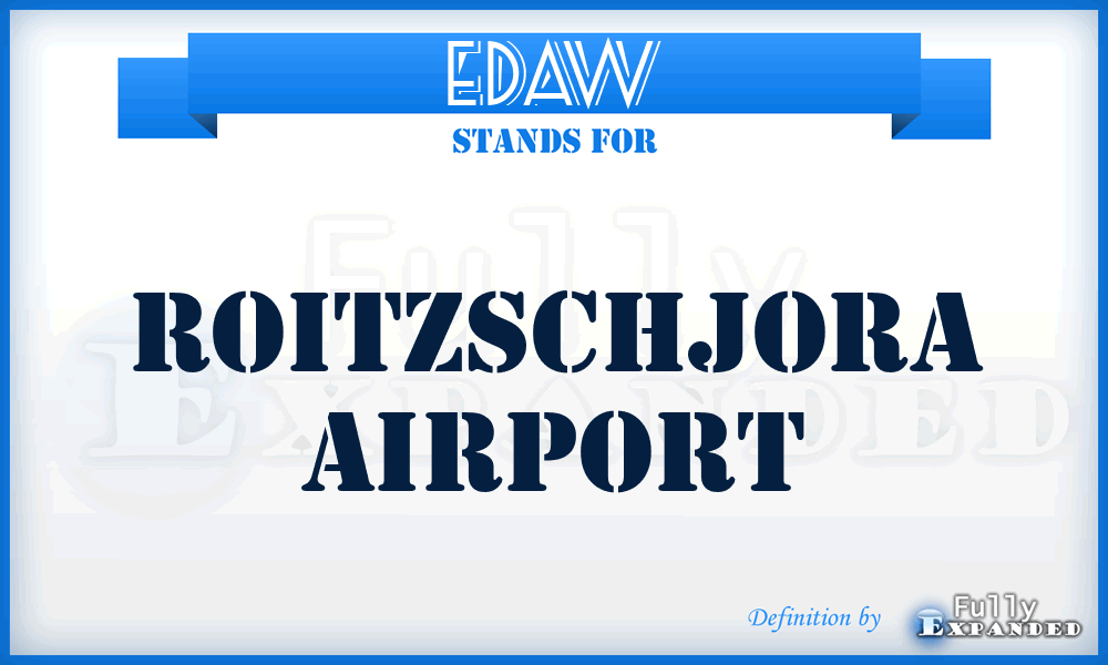 EDAW - Roitzschjora airport