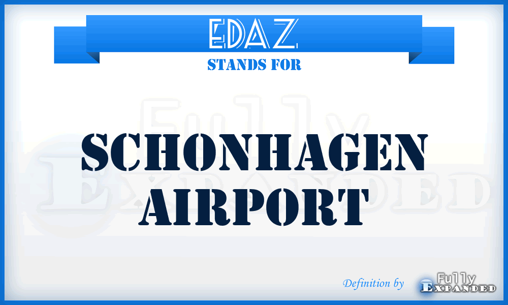 EDAZ - Schonhagen airport