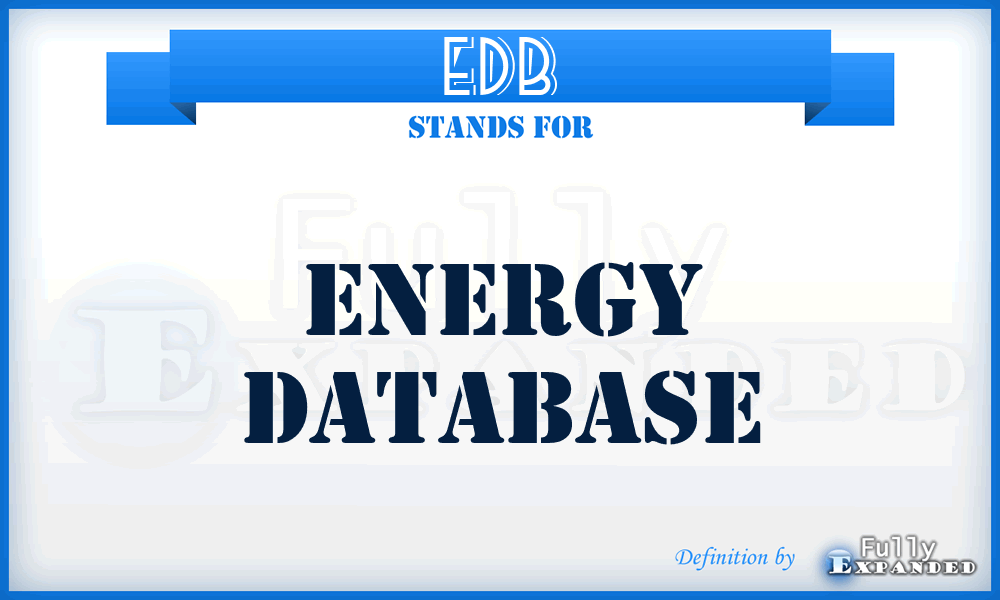 EDB - energy database