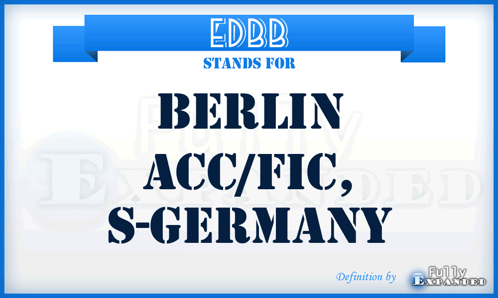 EDBB - Berlin ACC/FIC, S-Germany