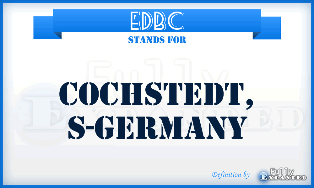 EDBC - Cochstedt, S-Germany