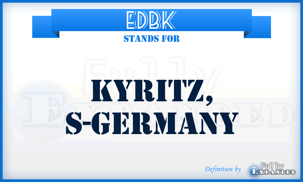 EDBK - Kyritz, S-Germany