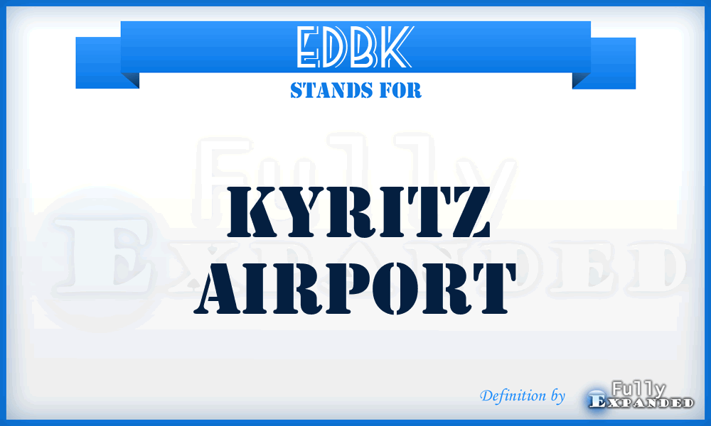 EDBK - Kyritz airport