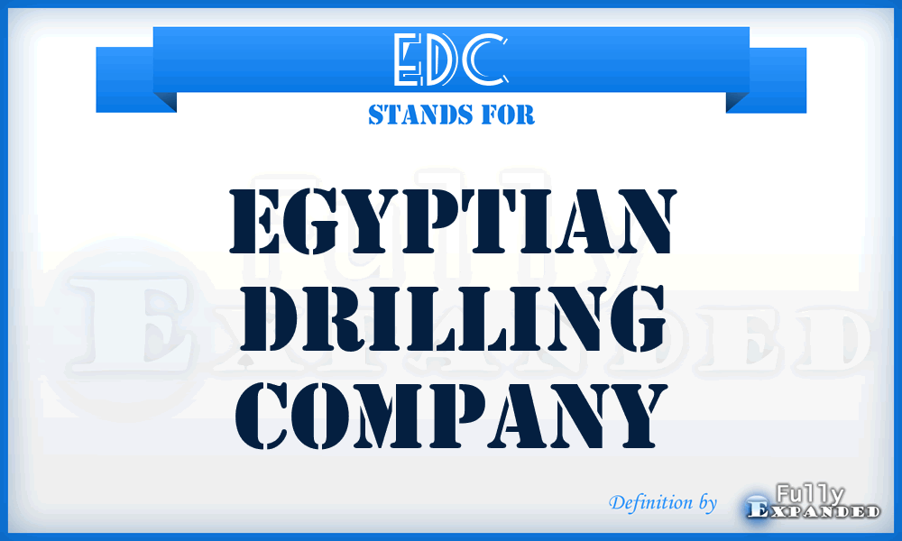 EDC - Egyptian Drilling Company