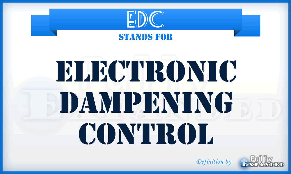 EDC - Electronic Dampening Control