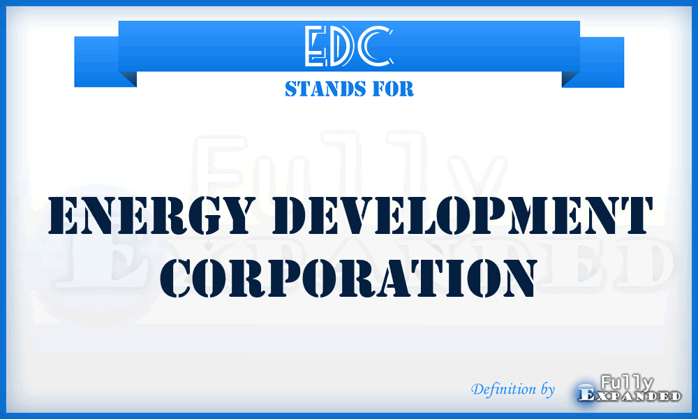 EDC - Energy Development Corporation