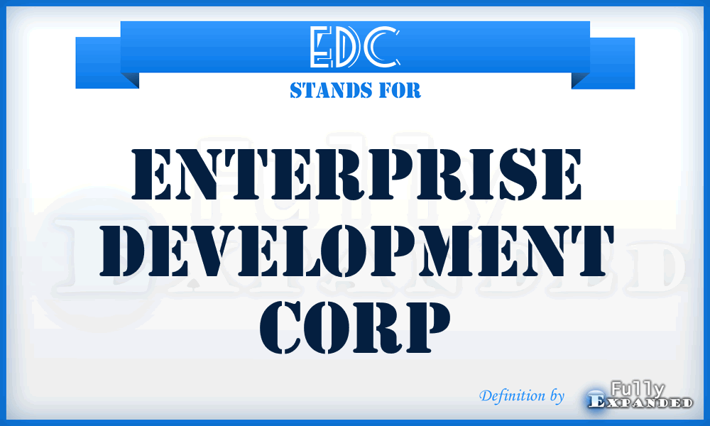 EDC - Enterprise Development Corp
