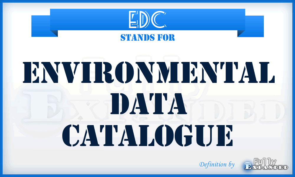 EDC - Environmental Data Catalogue