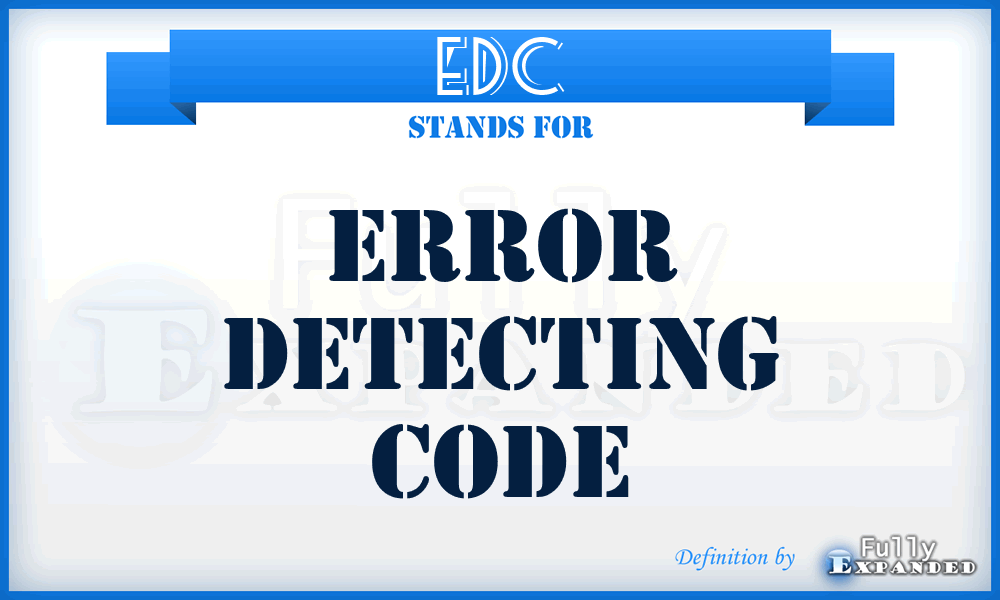 EDC - Error Detecting Code