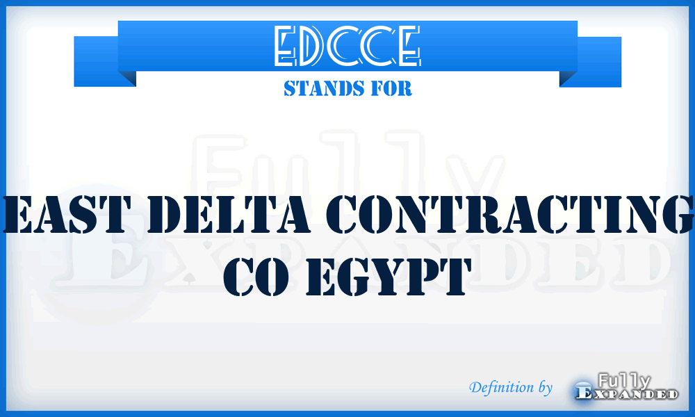 EDCCE - East Delta Contracting Co Egypt