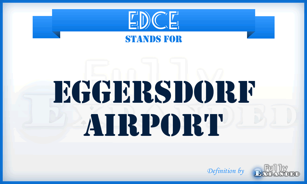 EDCE - Eggersdorf airport