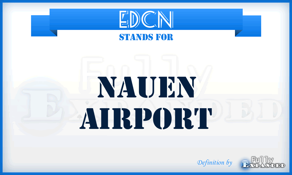 EDCN - Nauen airport