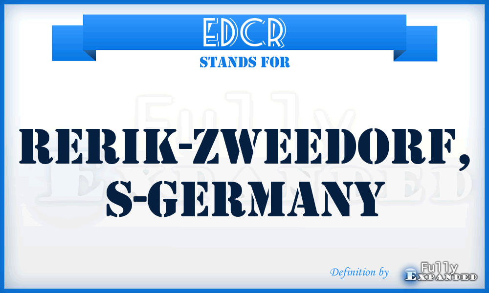 EDCR - Rerik-Zweedorf, S-Germany