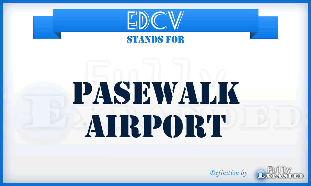 EDCV - Pasewalk airport
