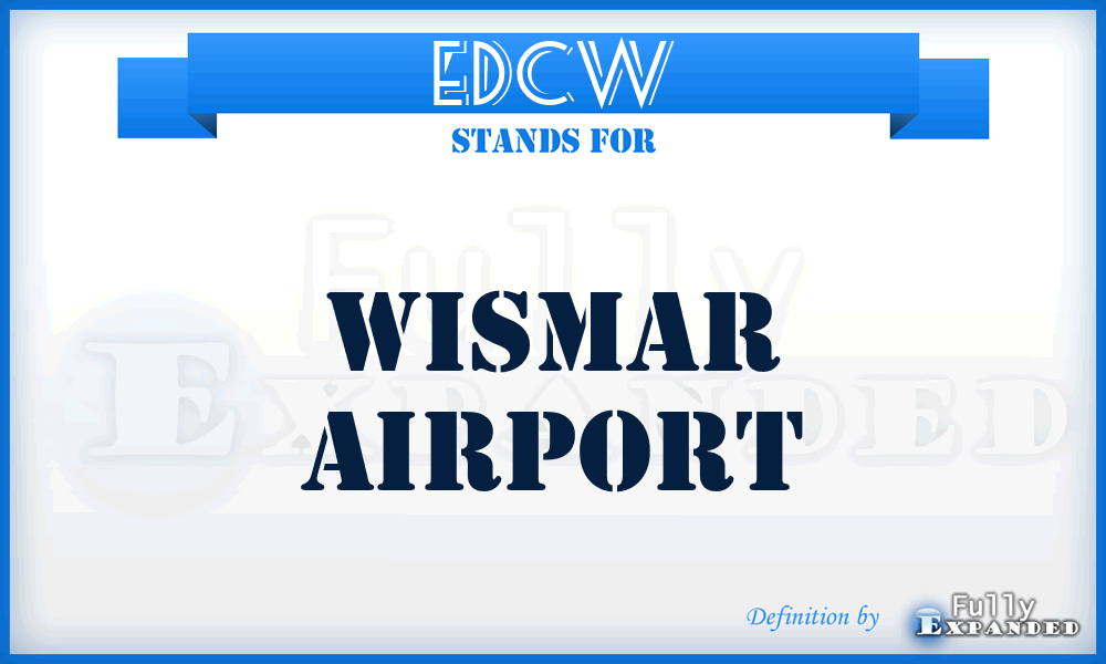 EDCW - Wismar airport