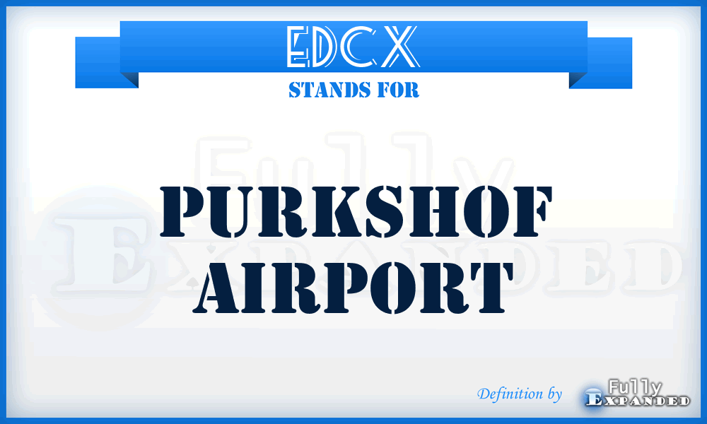 EDCX - Purkshof airport