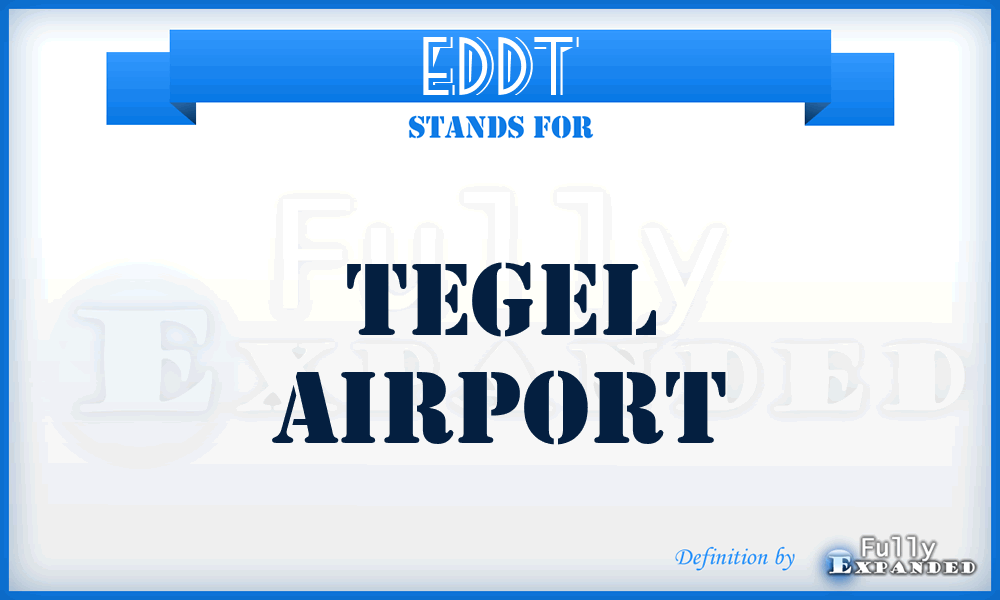 EDDT - Tegel airport