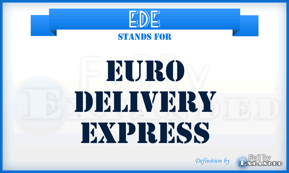 EDE - Euro Delivery Express
