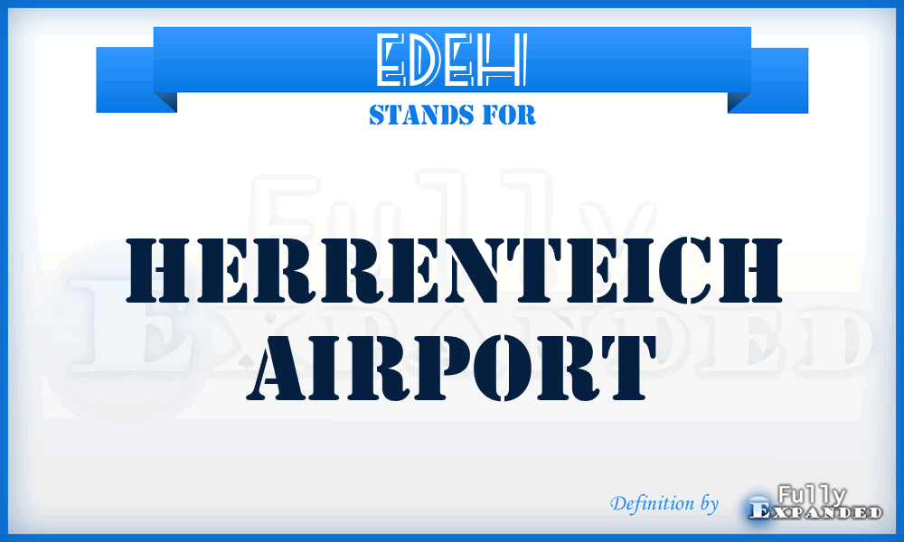 EDEH - Herrenteich airport