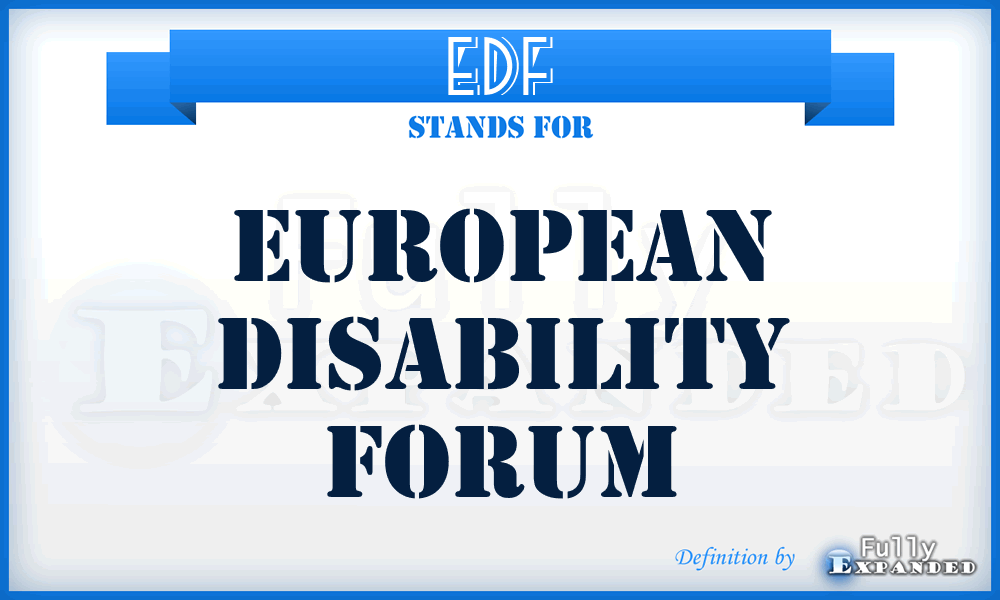 EDF - European Disability Forum