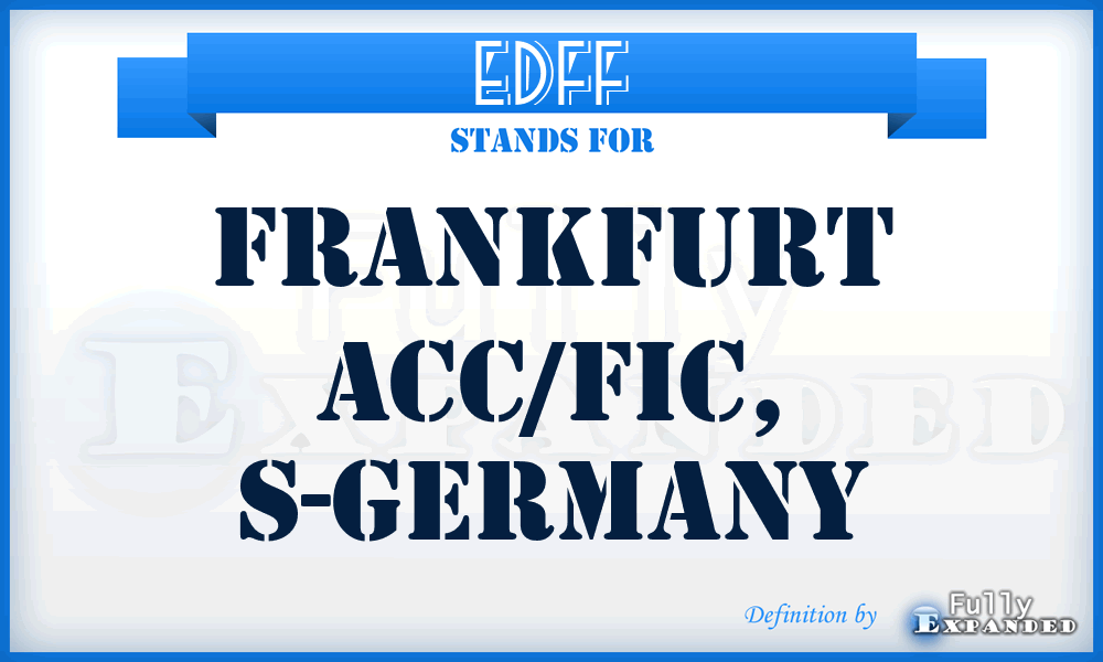 EDFF - Frankfurt ACC/FIC, S-Germany