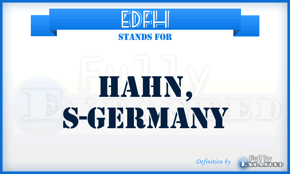 EDFH - Hahn, S-Germany