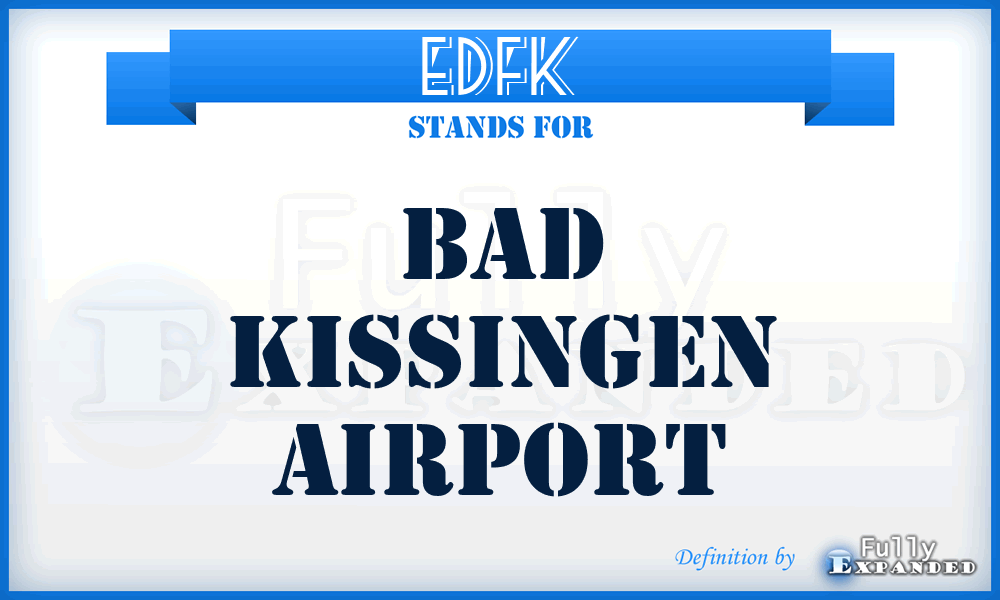 EDFK - Bad Kissingen airport