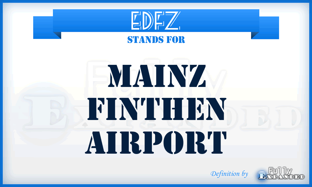 EDFZ - Mainz Finthen airport