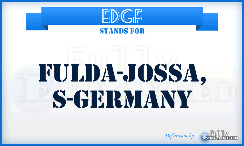 EDGF - Fulda-Jossa, S-Germany